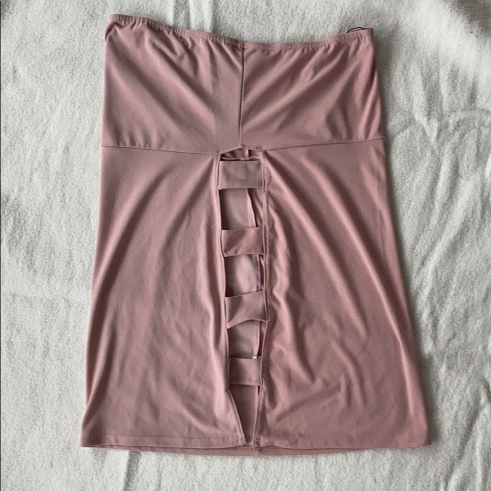 Pretty Little Thing Open Side Pink Skirt Sz 12